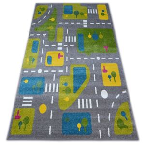 Dětský kusový koberec Uličky šedý, Velikosti 200x290cm