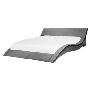 Velurová postel šedá 180x200 cm VICHY