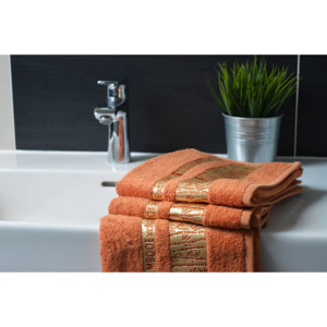 Písecké lůžkoviny Bambusový ručník - terakota 50X90