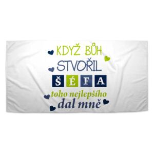 Ručník SABLO - Když bůh stvořil šéfa 30x50 cm
