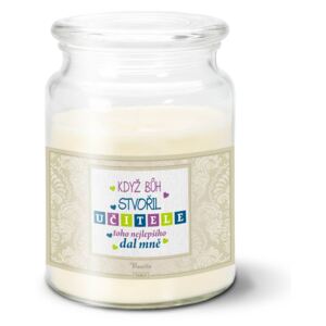 Svíčka velká SABLO - Když bůh stvořil učitele 500 g