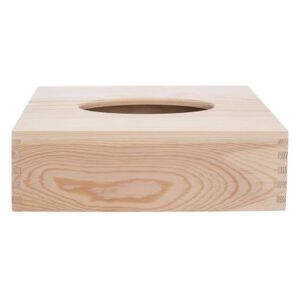 Box dřevo na papírové kapesníky NATURAL