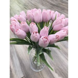 Umělá květina tulipán, barva světle fialová, výška 44 cm