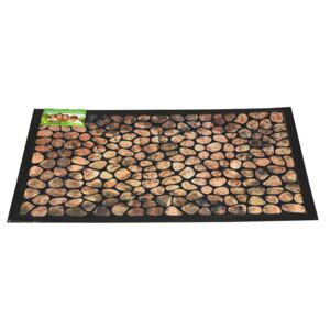 OEM - Bytová rohožka PERFECT HOME 40x60cm - Dřevěná mozaika - 5906651044736