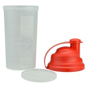 TVAR - Plastový shaker TVAR 700ml (23,5x10cm) - Červené víčko - 8590394050306