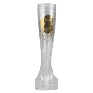 Excellent Houseware - Set 4ks plastových pohárů na šampaňské EH CHEERS! - Zlatý (17,5cm) - 8719202678550