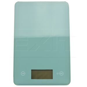 Excellent Houseware - Skleněná kuchyňská digitální váha EH (23x15cm) do 5kg - Tyrkysově zelená - 8719202449433
