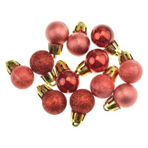 Flora - Vánoční kouličky (2cm) - Červené, 12ks - 8584159114273