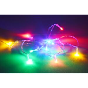 OEM - LED světýlka na baterie (130cm) 10 diod - Multi barevné - 8719202280883