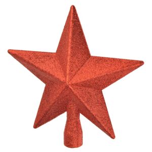 H&S collection - Špice na stromeček (19cm) - Hvězda, červená - 8711295372520
