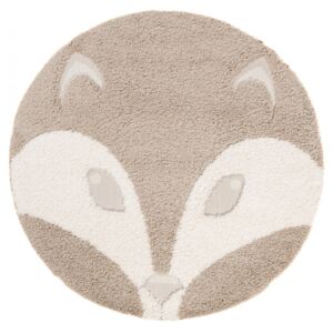 Dětský kusový koberec Liška hnědý, Velikosti 120x120cm