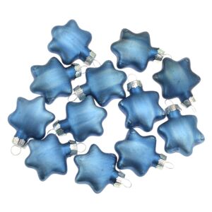 OEM - Skleněné hvězdičky (3.5cm) - Modré, 12ks - 8719987144486