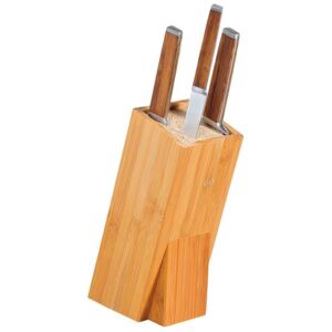 Nůž blok, kontejner s bambusovou vložkou pro ostré kuchyňské příbory