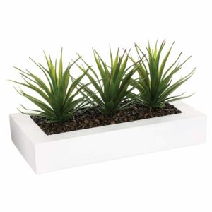 Květináč se třemi sazenicemi aloe vera, dekorace umělými rostlinami Atmosphera Créateur d'intérieur