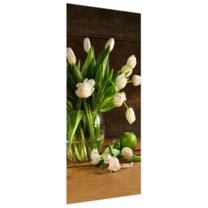 Samolepící fólie na dveře Krásné bílé tulipány 95x205cm ND3345A_1GV