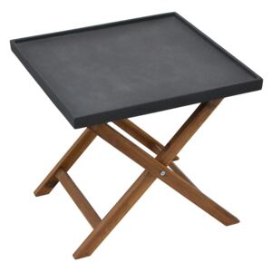 Zahradní stolek odkládací 50x50 cm tmavě šedý AMY