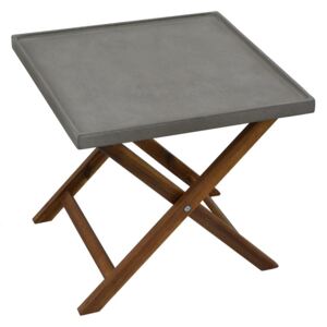 Zahradní stolek odkládací 50x50 cm světle šedý AMY