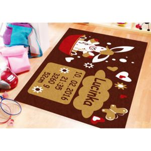 GDmats © GDmats© personalizovaný Baby koberec - dark brown, Rozměr 70 x 100 cm, Druh zakončení Bez obšití, Materiál GD 550 Klasik