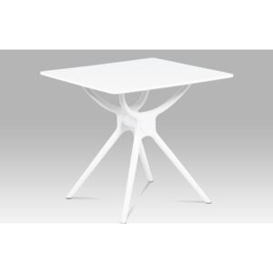 Jídelní stůl v bílé barvě se zajímavě řešeným podnožím DT-751 WT