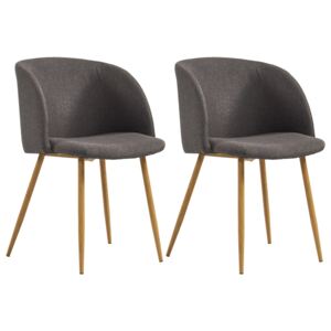 Jídelní židle Okolona - 2ks - textil | taupe