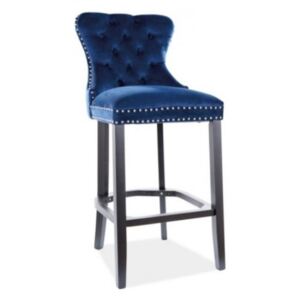 Barová židle August II tmavě modrá