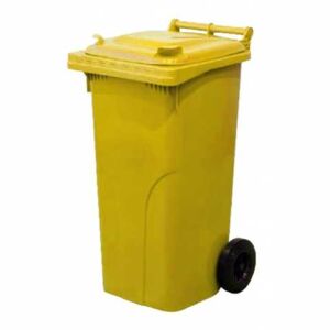 Popelnice - nádoba na odpad PH 120 l na kolečkách, žlutá