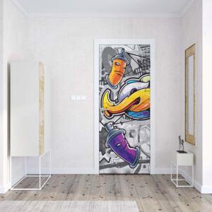GLIX Fototapeta na dveře - Graffiti Street Art | 91x211 cm