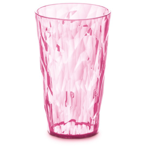 Růžová plastová sklenice Tantitoni Crystal, 400 ml