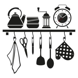 Clocker Nalepovací hodiny Kitchen shelf Barva ciferníku: Černá