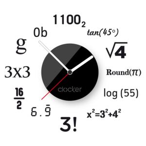 Clocker Nalepovací hodiny Math Barva ciferníku: Černá