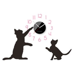 Clocker Nalepovací hodiny Kittens Barva ciferníku: Černá