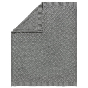 MERADISO® Pléd, 130 x 170 cm (pletené/šedé)