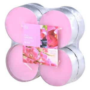 Bolsius NR Čajové Maxi 8ks Pink Orchid vonné svíčky