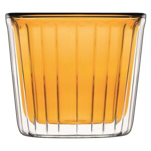 Luigi Bormioli Dvoustěnná sklenice CUPCAKE 240 ml oranžová, 2 ks