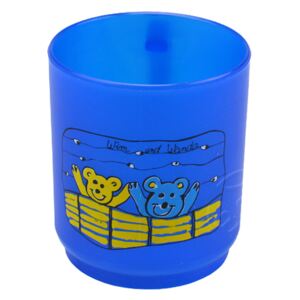 TVAR - Plastový hrníček TVAR 2,5dl - Modrý s medvídkama - 8590394053000