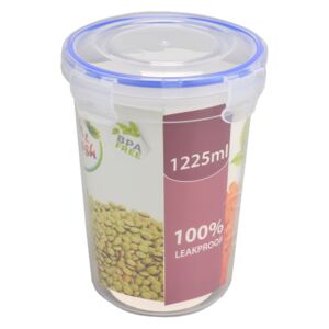OEM - Kulatý plastový box na potraviny se silikonovým těsněním (13x16,5cm) - 1225ml - 8696287305215