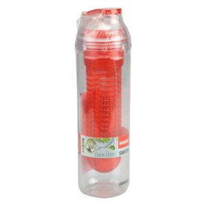 BANQUET - Plastová láhev s filtrem na kousky ovoce BANQUET 500ml - Červená (23x6cm) - 8591022383728
