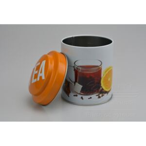 OEM - Plechovka na čaj - Oranžová (11x9cm) - 8711295318894