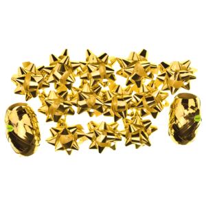 H&S collection - Dárkové mašle a stuhy HS (5cm) 14ks - Zlaté - 8718158340085