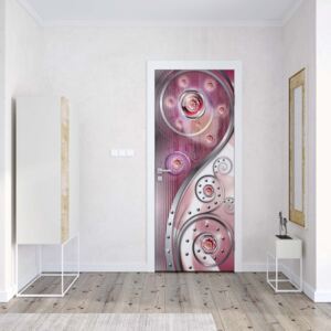 GLIX Fototapeta na dveře - 3D Ornamental Design Pink | 91x211 cm