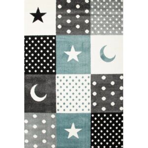 Dětský kusový koberec DREAM 18114/190 Hvězdy šedý Rozměr: 133x190 cm