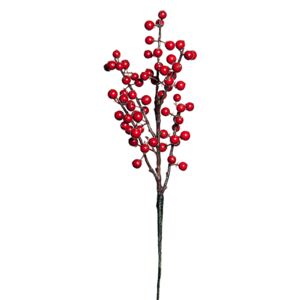 Animadecor Umělá dekorace - Větvička cesmína červená 35cm