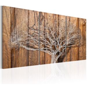 Obraz strom dřevo + háčky a hřebíčky ZDARMA Velikost (šířka x výška): 120x60 cm