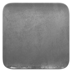 Shale talíř čtvercový 24 cm - šedá