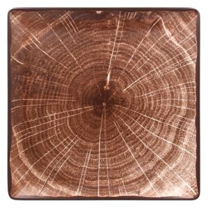 Woodart talíř čtvercový 30 x 30 cm - tmavě hnědá