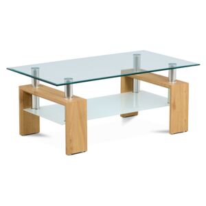 Konferenční stolek v kombinaci divoký dub a sklo AF-1024 OAK