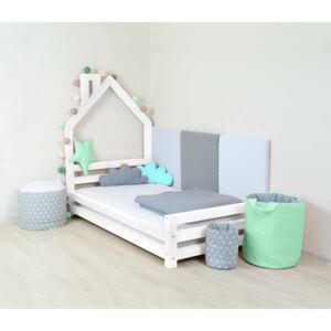 Benlemi Dětská postel domeček WALLY Barva: Bílá, Rozměr: 70 x 160 cm