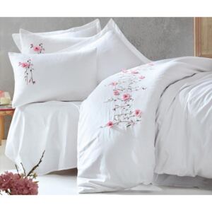 Ložní povlečení King Satin Supreme Perla Embroidered White 200x220