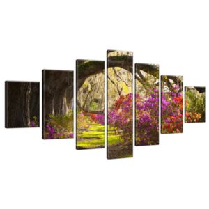 Obraz na plátně Silné duby a květiny 210x100cm 1480A_7A