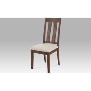 Jídelní židle, ořech-antik, potah krémový C-192 ANT Art